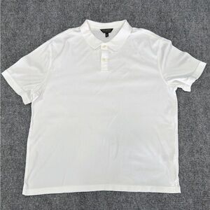 Banana Republic Luxe Touch Performance Polo Shirt XL White 100% Cotton (A1/036)